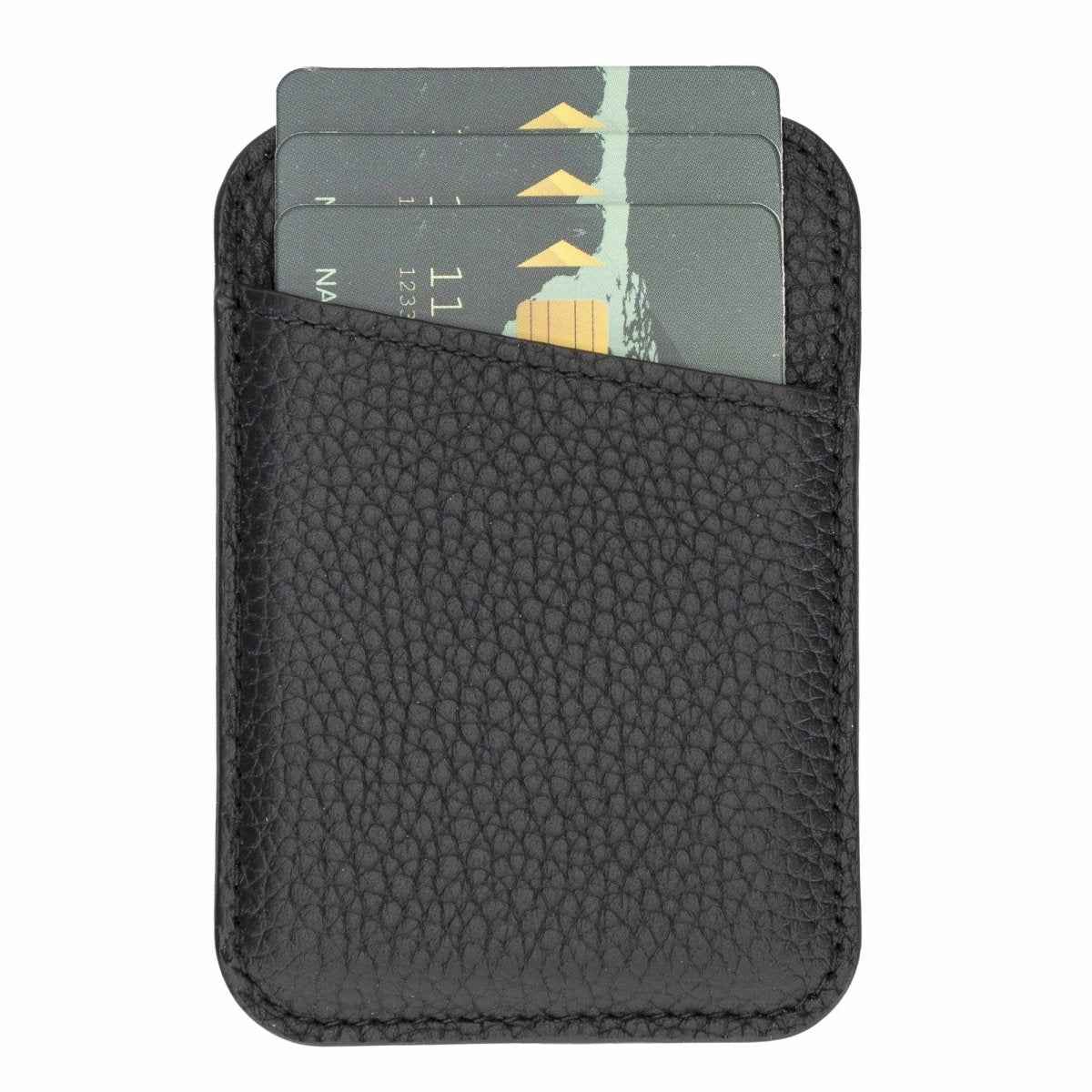 Bayelon Leather Magnetic Card Holder Compatible with iPhone 14, 13 and 12 Models
