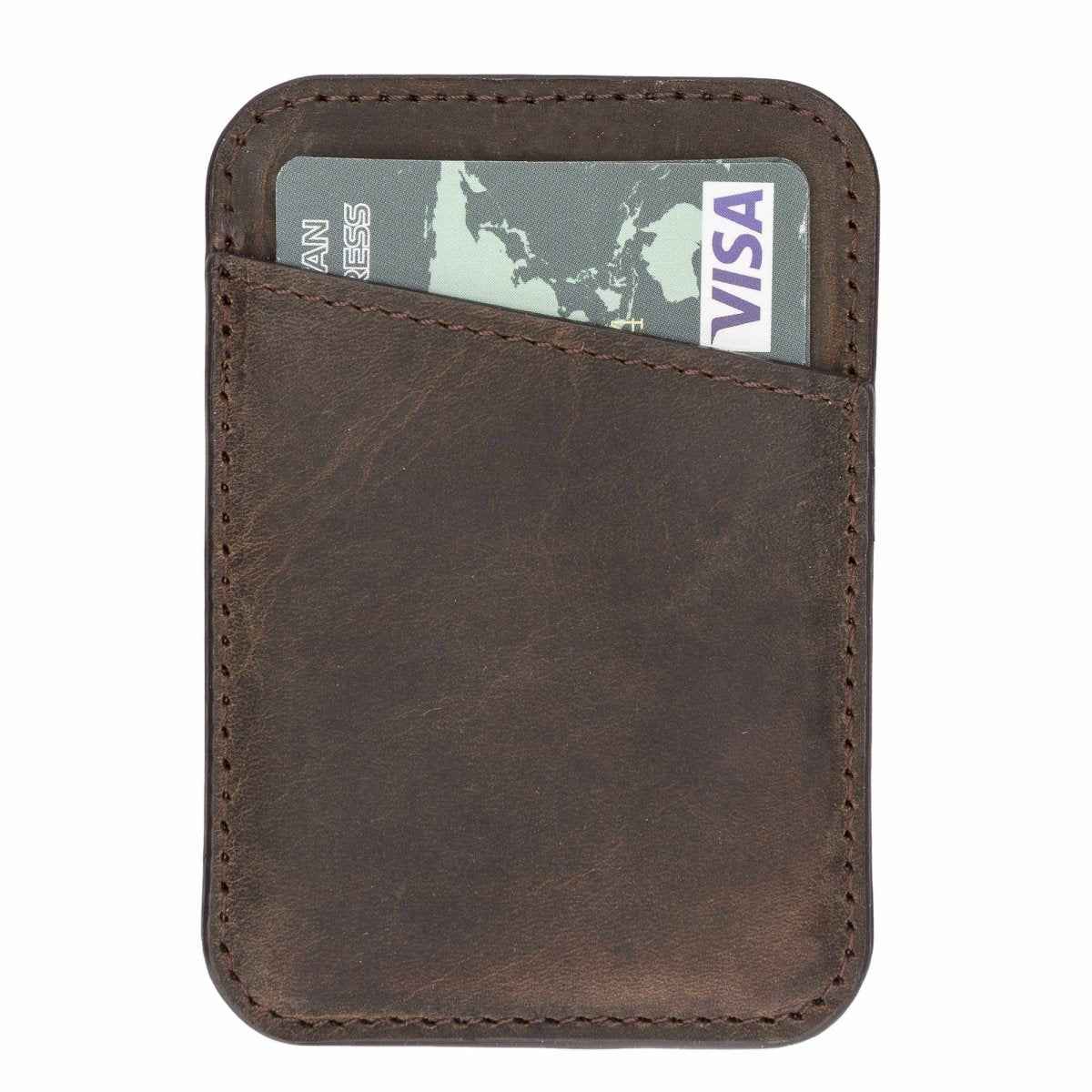 Bayelon Leather Magnetic Card Holder Compatible with iPhone 14, 13 and 12 Models