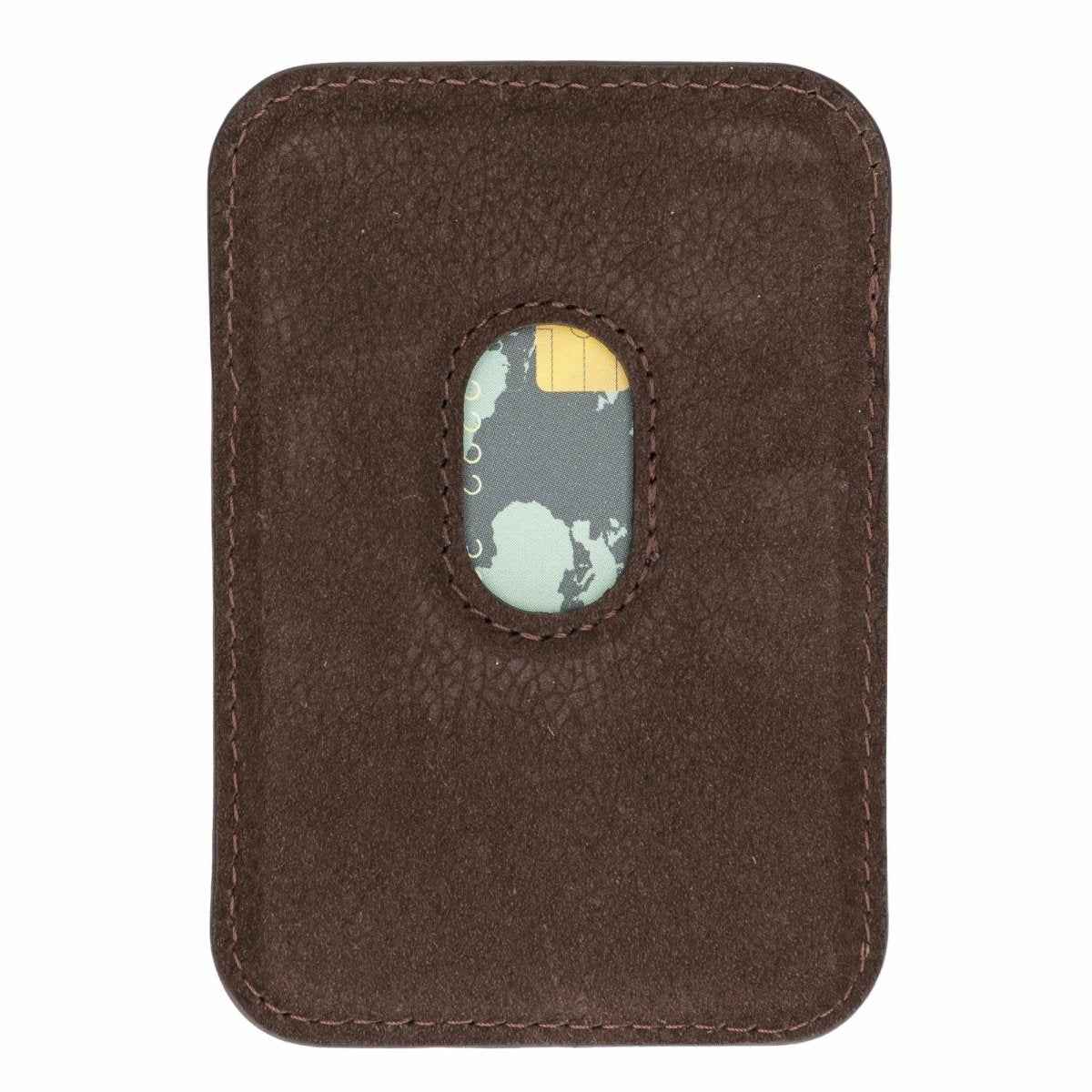 Bayelon Leather Magnetic Card Holder Compatible with iPhone 14, 13 and 12 Models