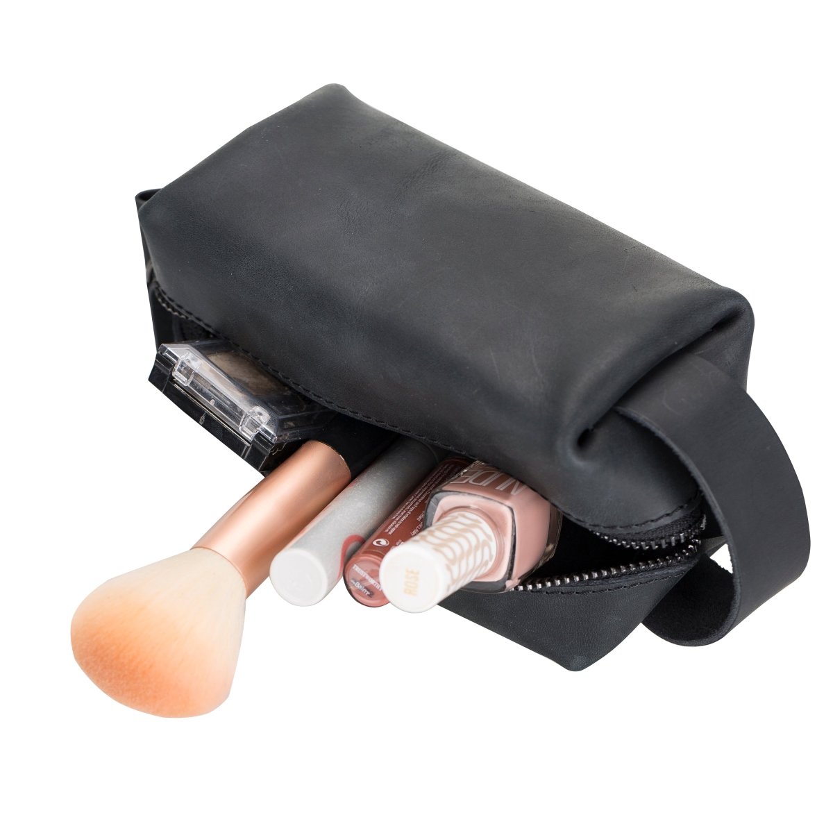 Bayelon Leather Traveler's Makeup and Toiletry Bag