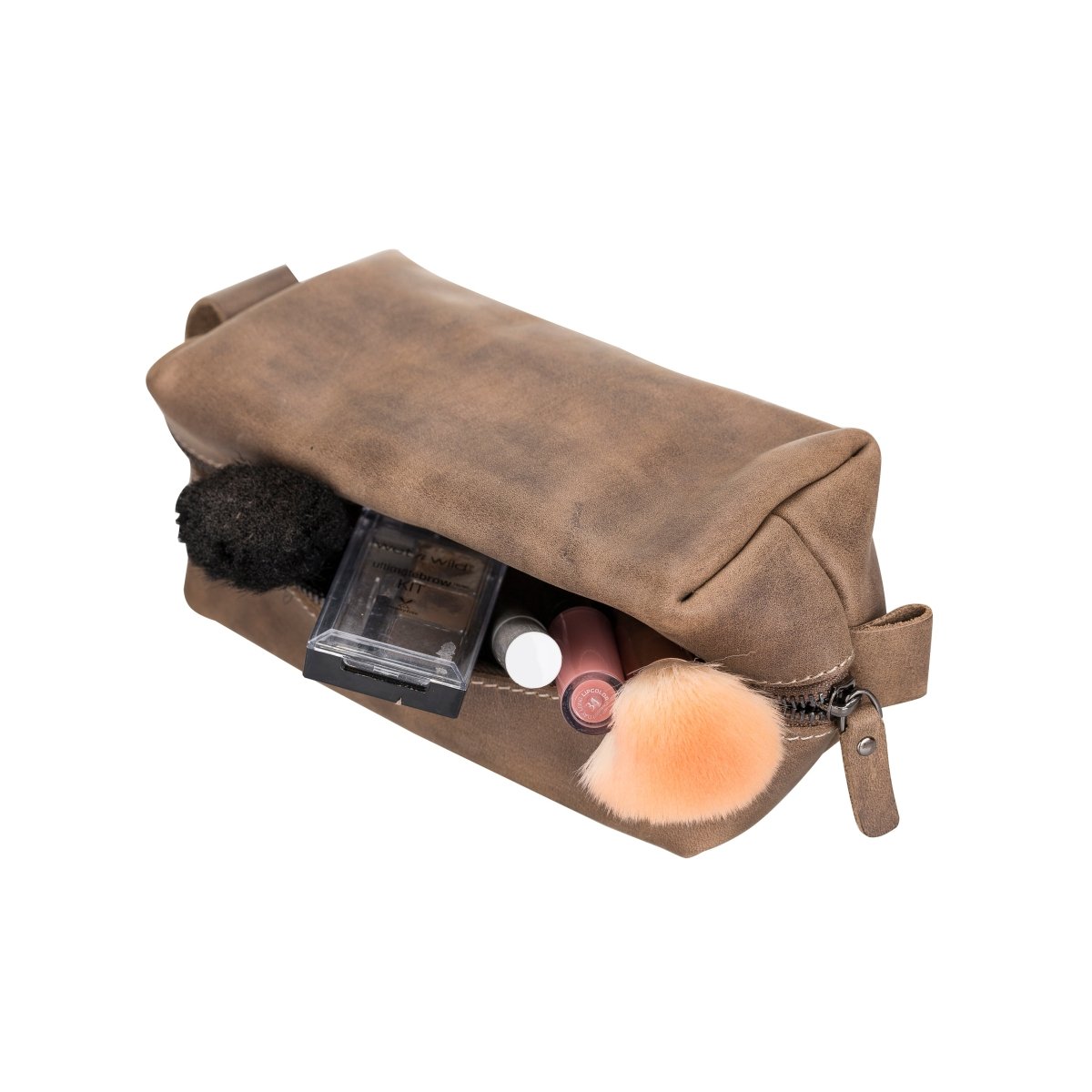 Bayelon Leather Traveler's Makeup and Toiletry Bag