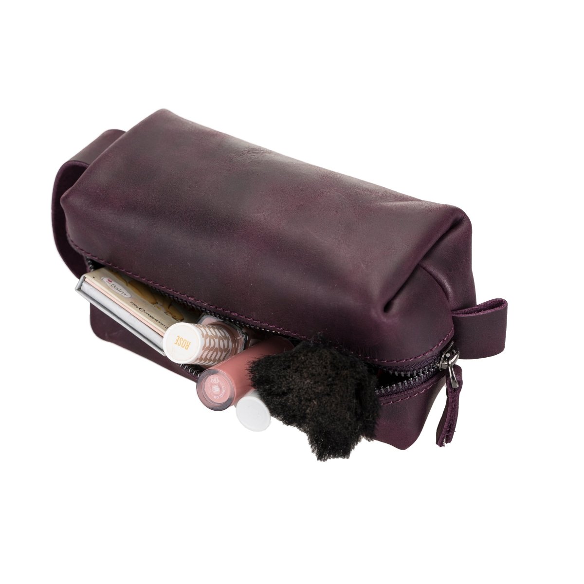 Bayelon Leather Traveler's Makeup and Toiletry Bag