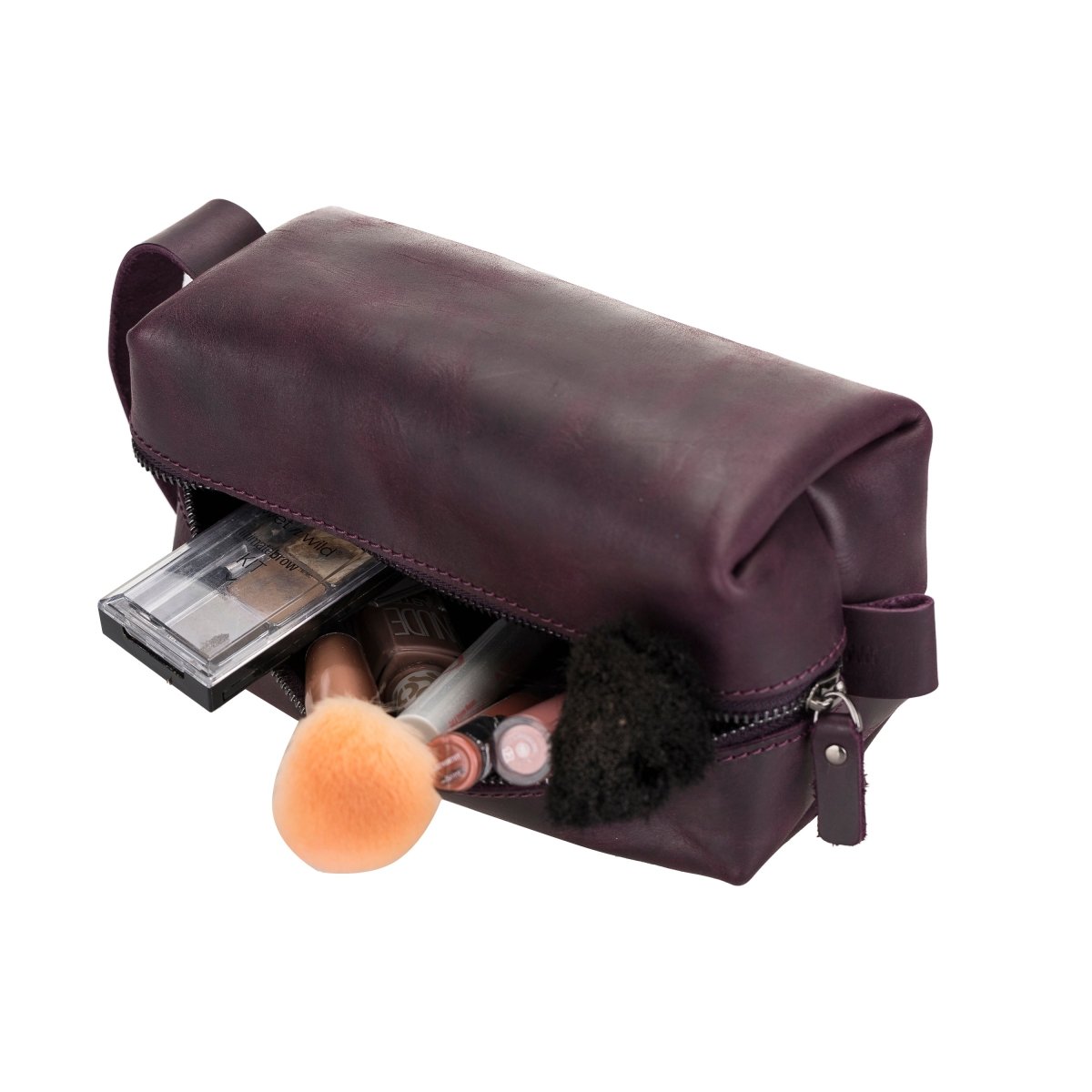 Bayelon Leather Traveler's Makeup and Toiletry Bag
