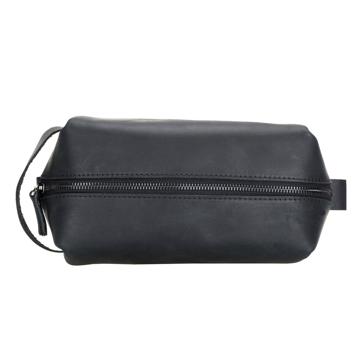 Bayelon Leather Traveler's Makeup and Toiletry Bag X Large Black