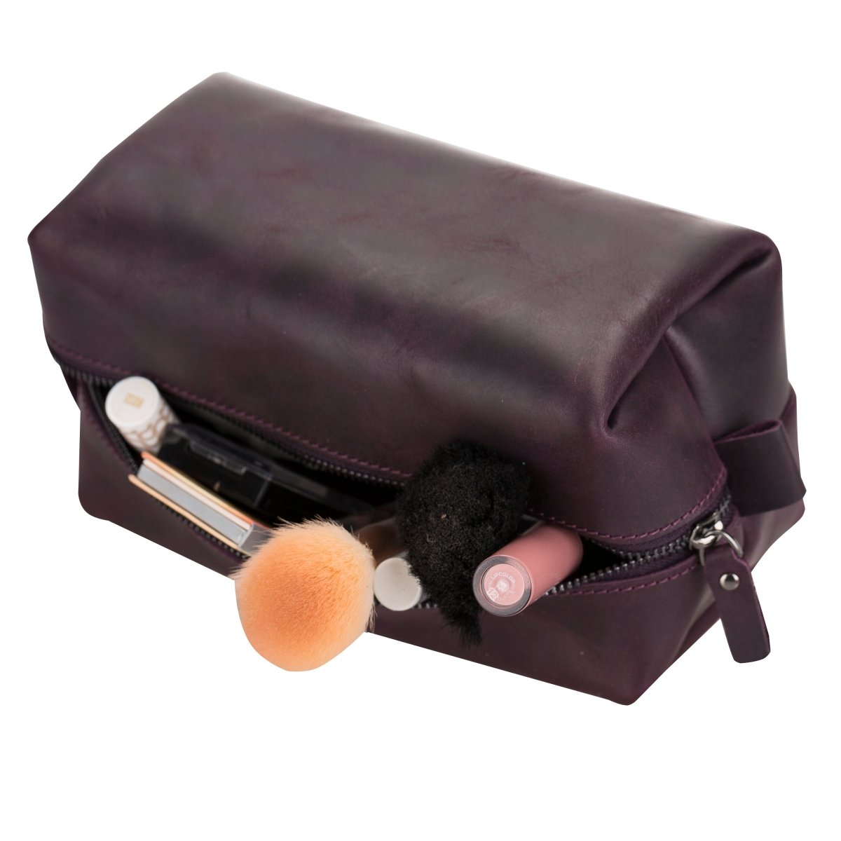 Bayelon Leather Traveler's Makeup and Toiletry Bag