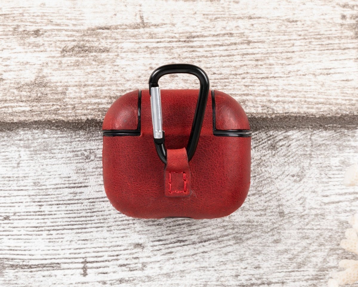 Bayelon Magnetic AirPods 3 Leather Case with Detachable Hook