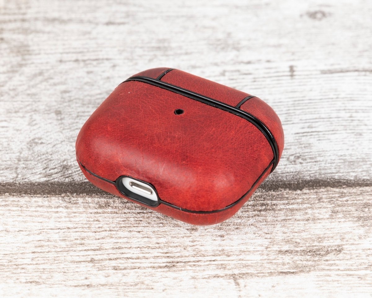 Bayelon Magnetic AirPods 3 Leather Case with Detachable Hook