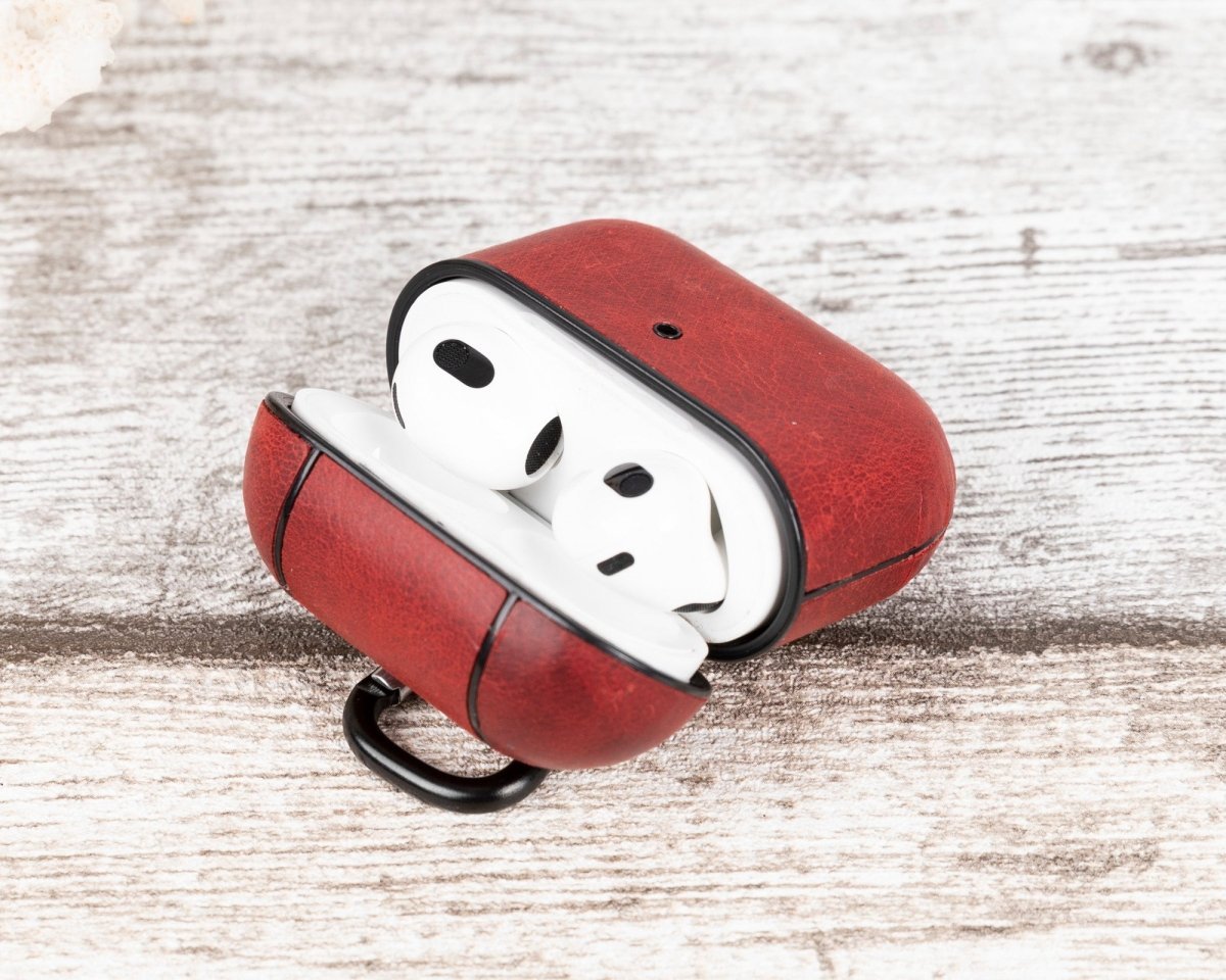 Bayelon Magnetic AirPods 3 Leather Case with Detachable Hook
