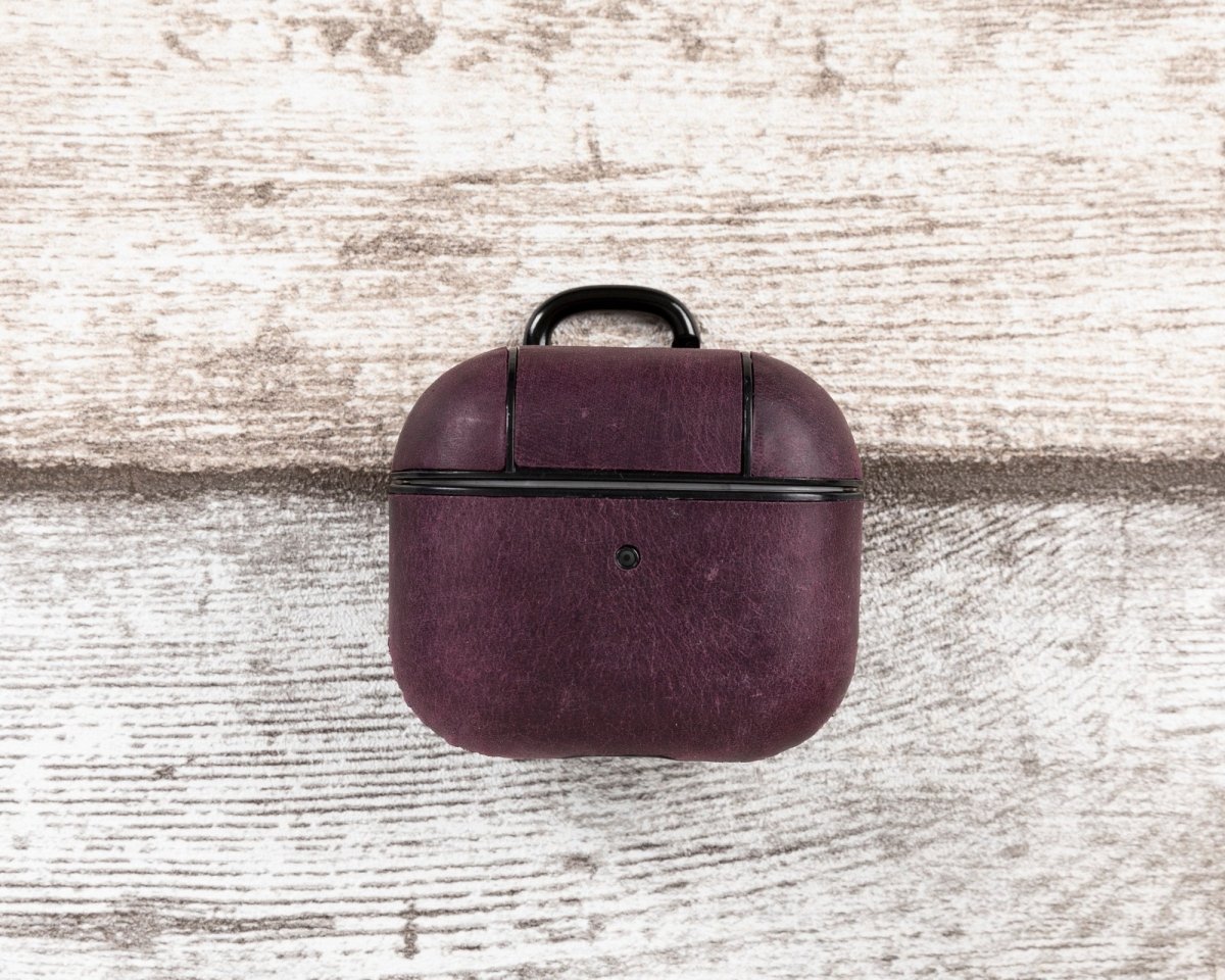 Bayelon Magnetic AirPods 3 Leather Case with Detachable Hook