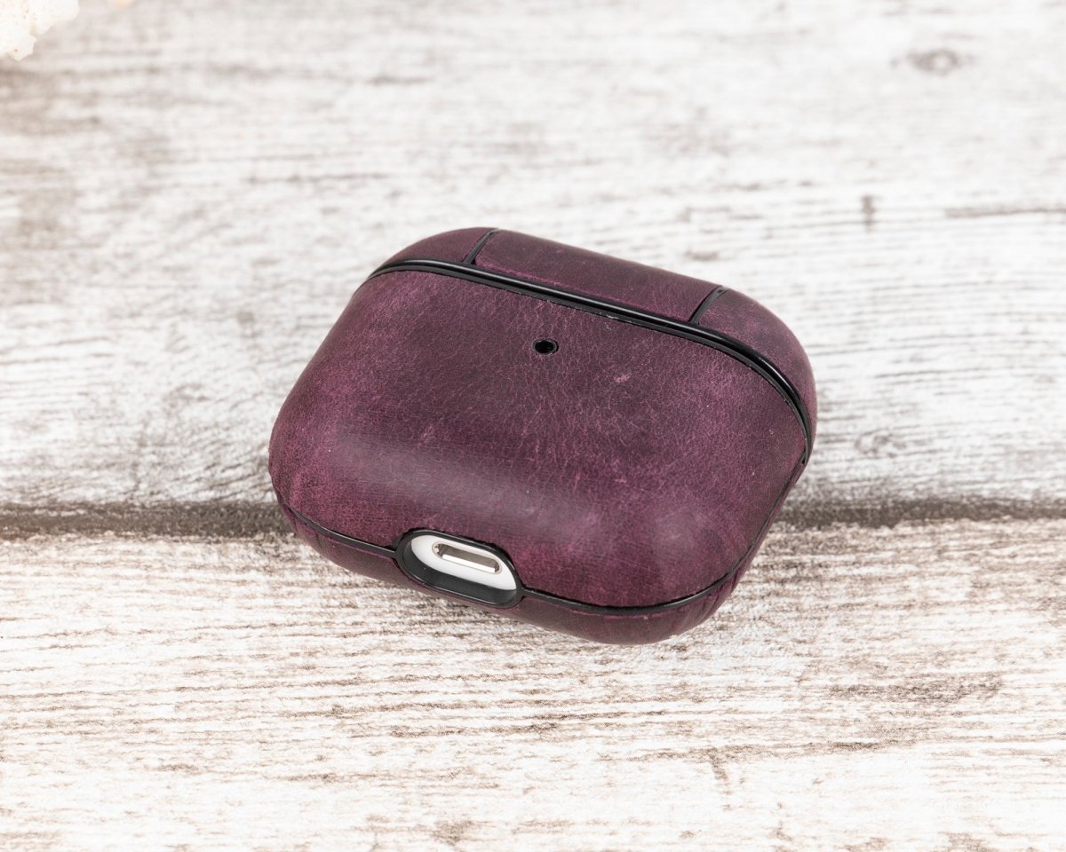 Bayelon Magnetic AirPods 3 Leather Case with Detachable Hook