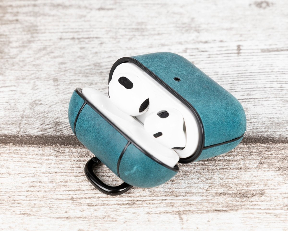 Bayelon Magnetic AirPods 3 Leather Case with Detachable Hook