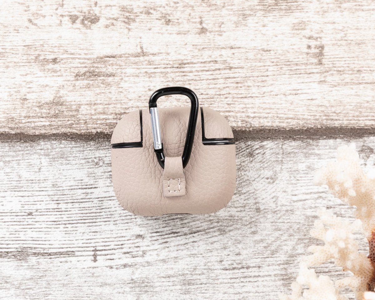 Bayelon Magnetic AirPods 3 Leather Case with Detachable Hook