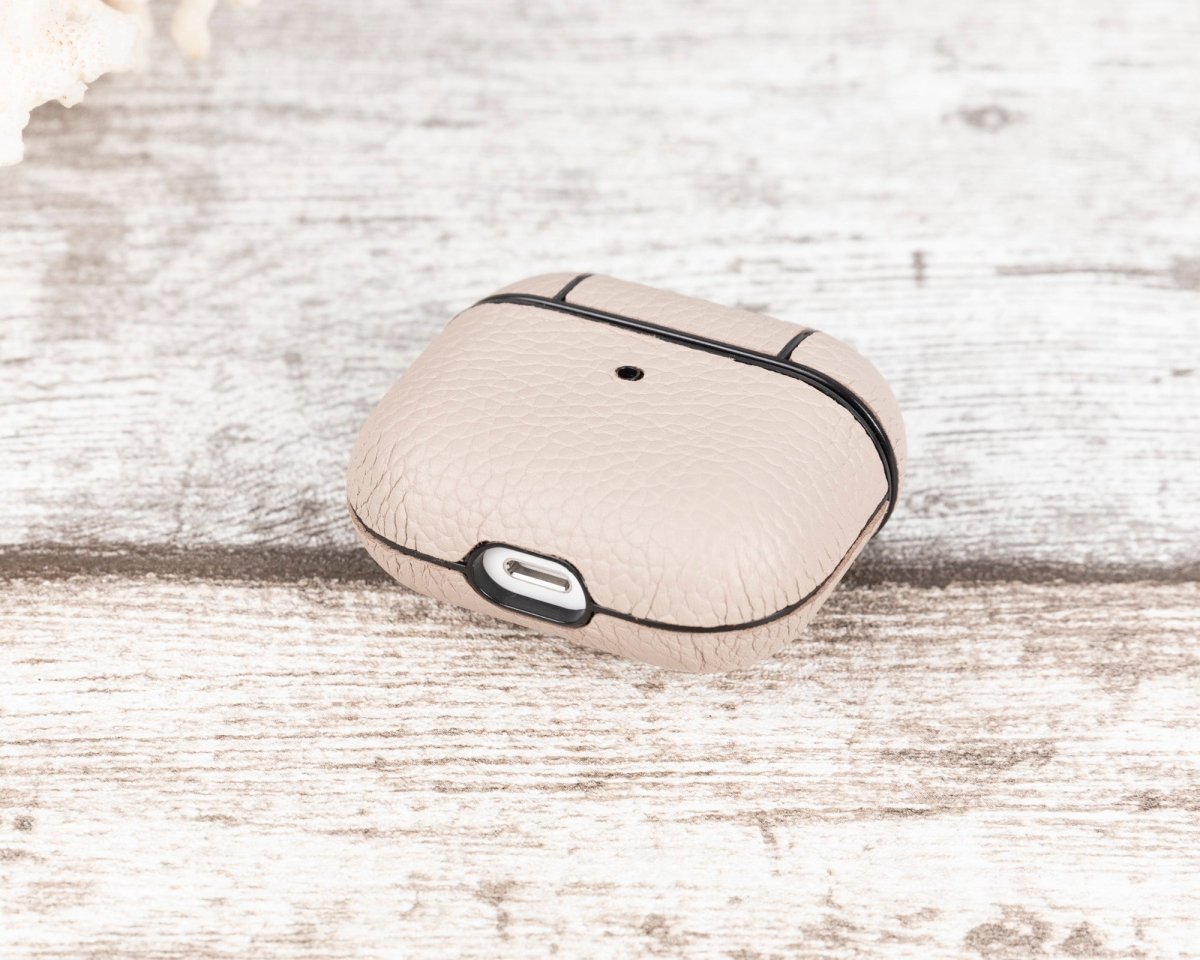 Bayelon Magnetic AirPods 3 Leather Case with Detachable Hook