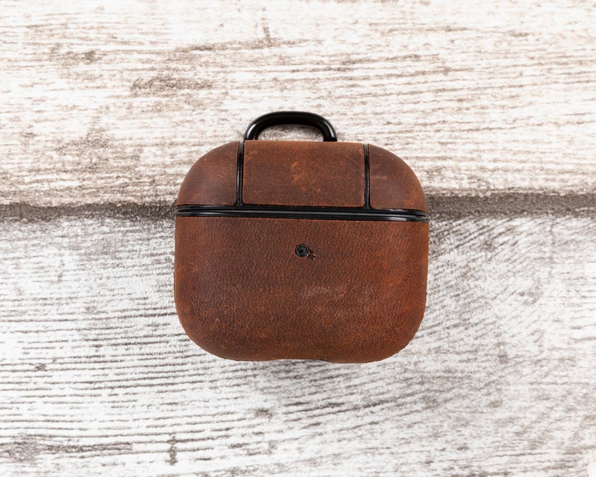 Bayelon Magnetic AirPods 3 Leather Case with Detachable Hook