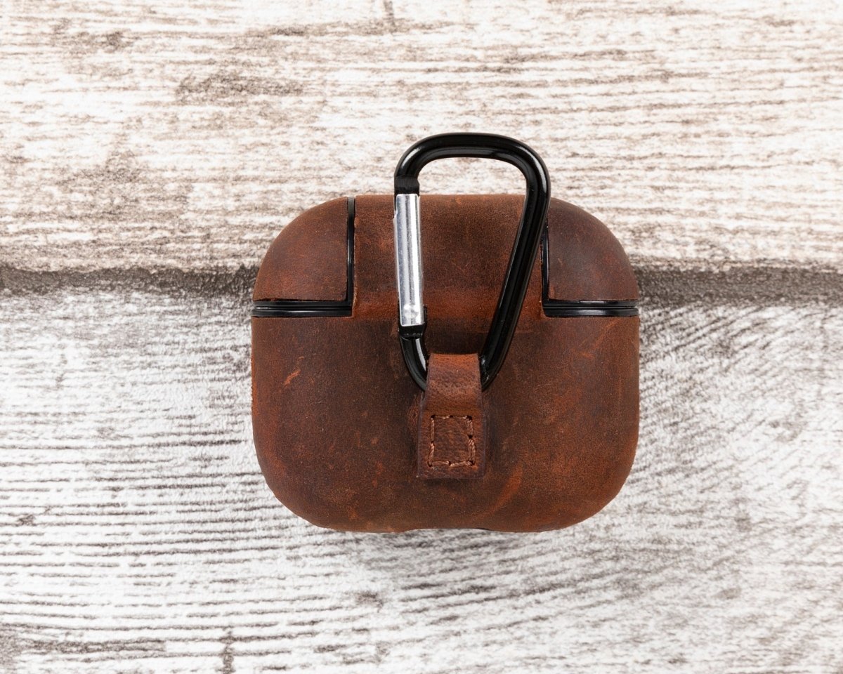 Bayelon Magnetic AirPods 3 Leather Case with Detachable Hook