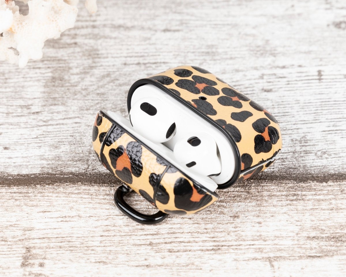 Bayelon Magnetic AirPods 3 Leather Case with Detachable Hook