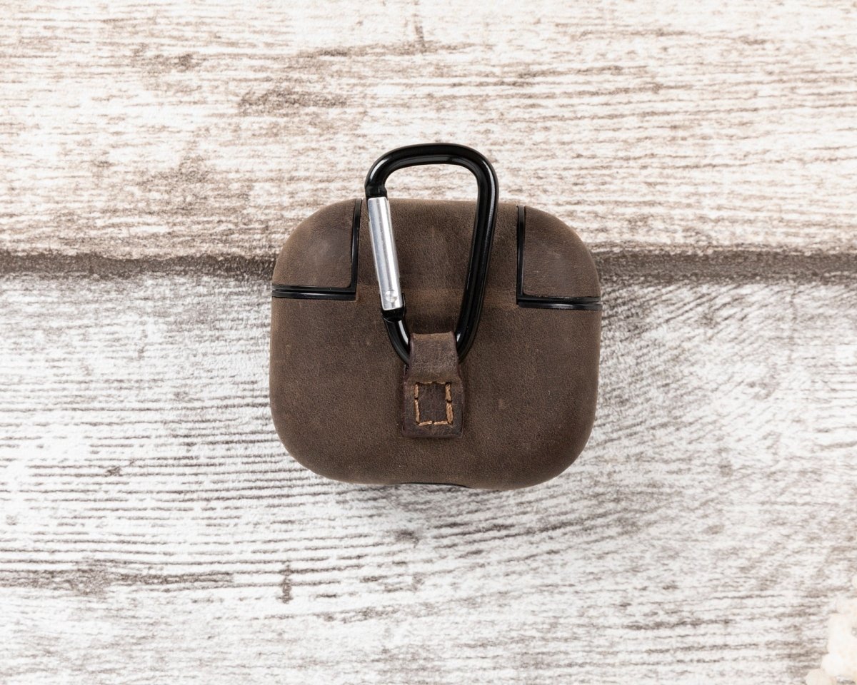 Bayelon Magnetic AirPods 3 Leather Case with Detachable Hook
