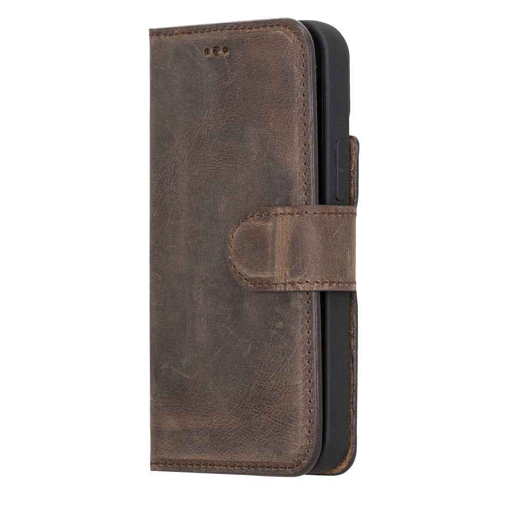 Bayelon Personalized iPhone 13 Mini Leather Detachable Wallet Case with Kickstand