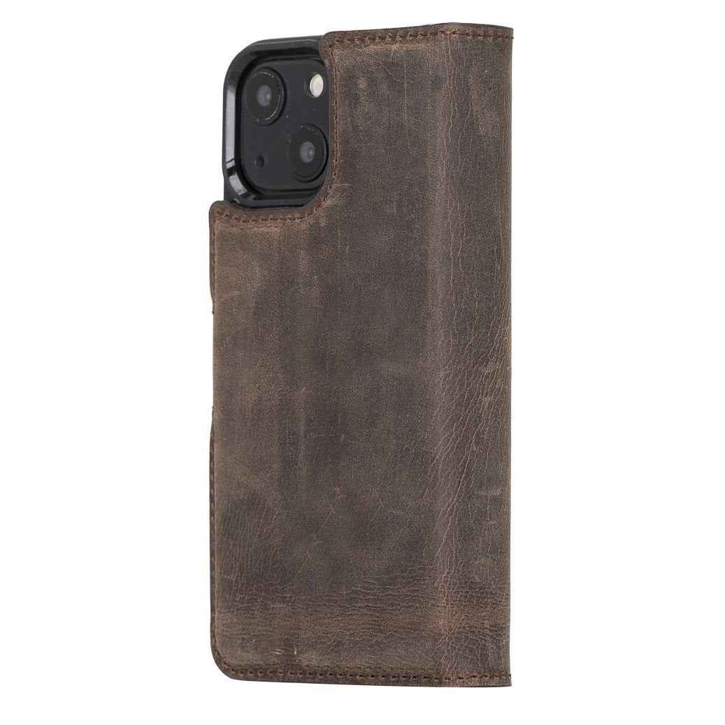 Bayelon Personalized iPhone 13 Mini Leather Detachable Wallet Case with Kickstand