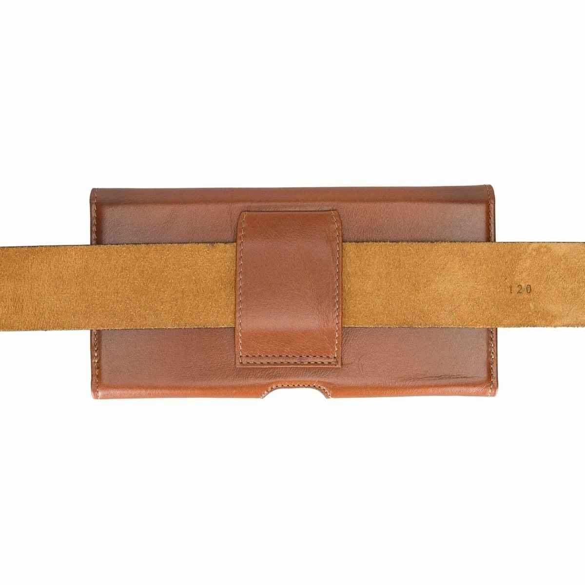 Bayelon Premium Leather Belt Holster Case for iPhone 15 Pro Max, Samsung S23 Ultra