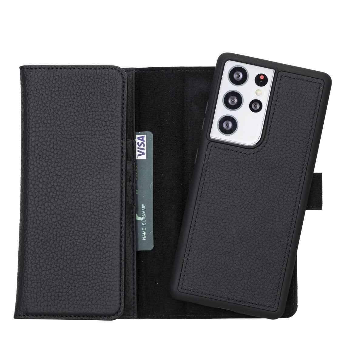 Bayelon Samsung Galaxy S21 Ultra Trifold Leather Wallet Case