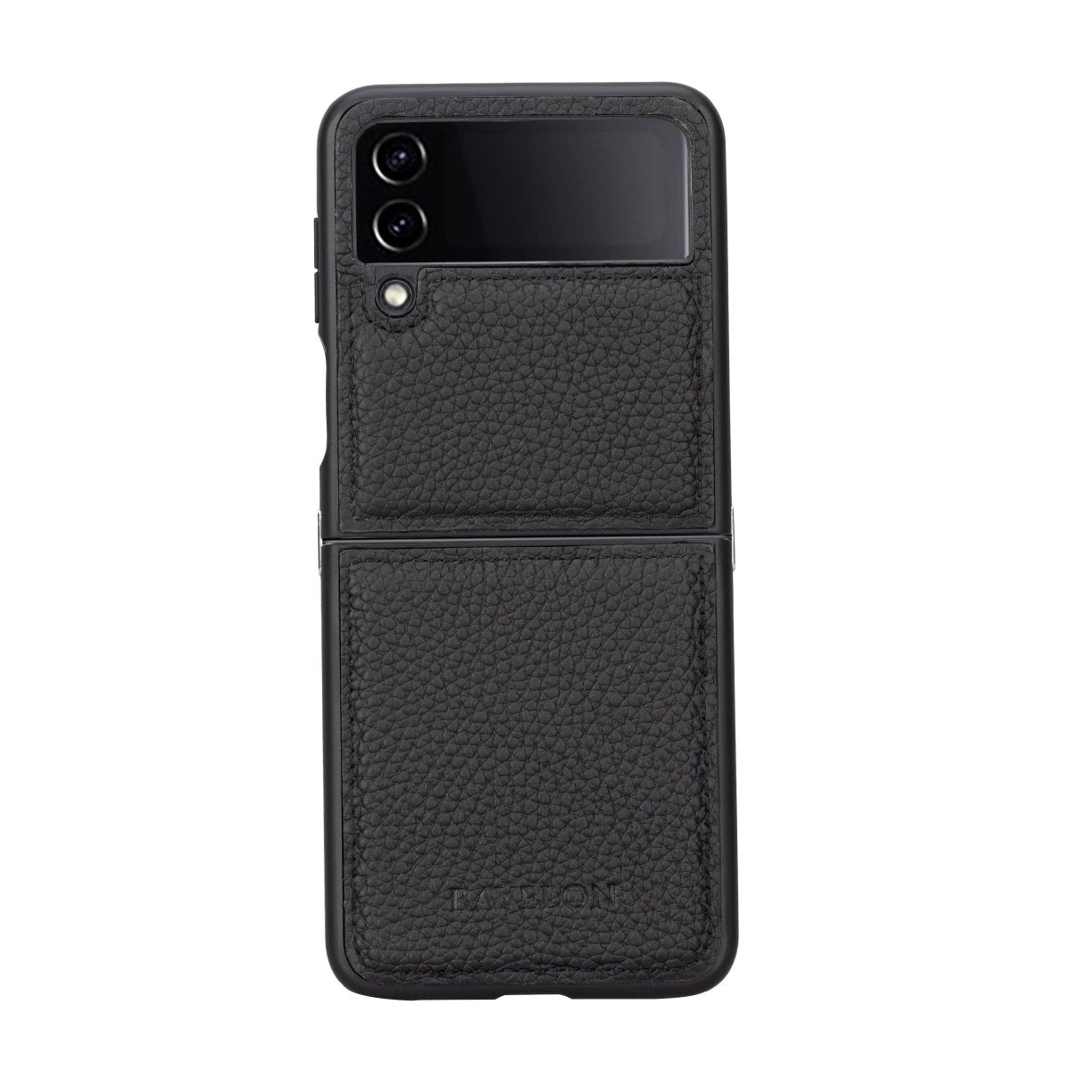 Bayelon Samsung Galaxy Z Flip 4 Leather Case Floater Black