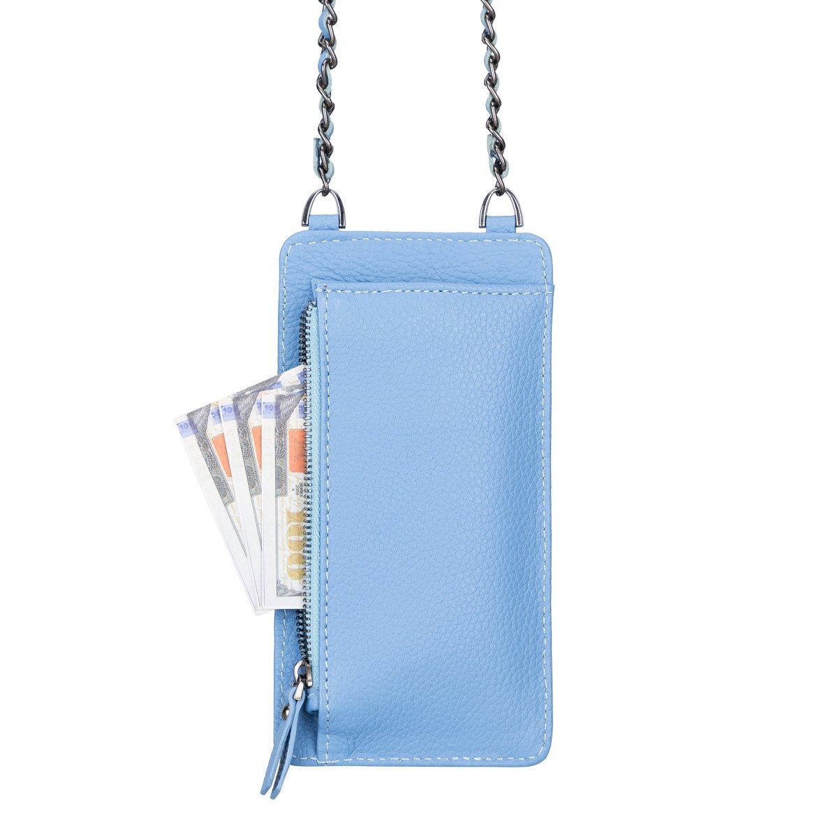 Bayelon Shoulder Strap Leather Wallet Case Compatible up to 6.9"