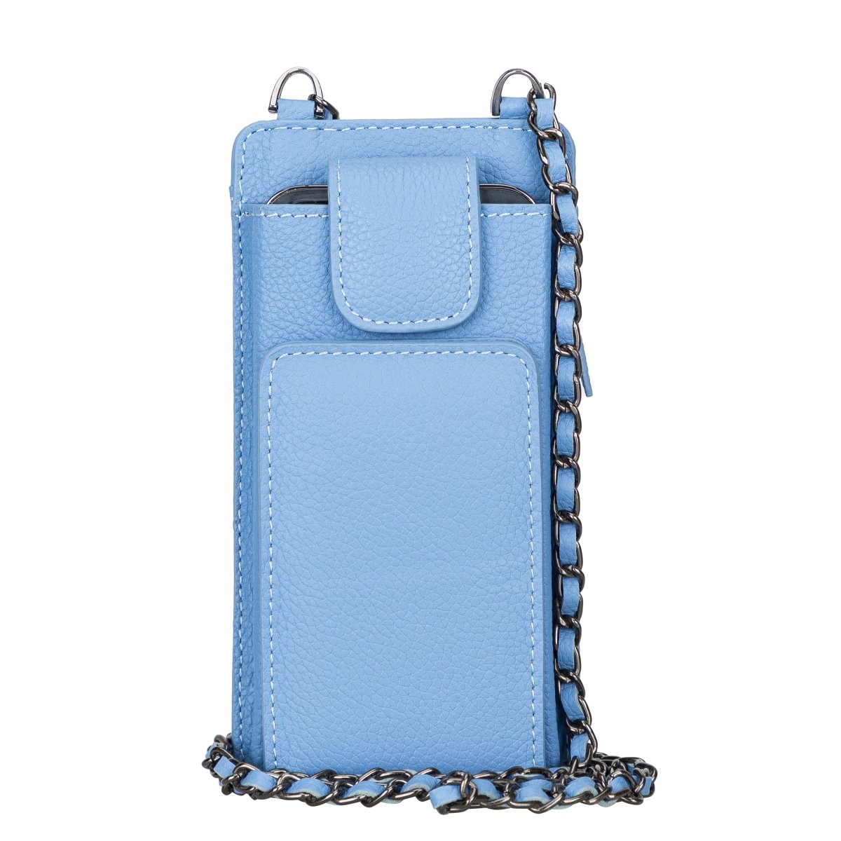 Bayelon Shoulder Strap Leather Wallet Case Compatible up to 6.9"