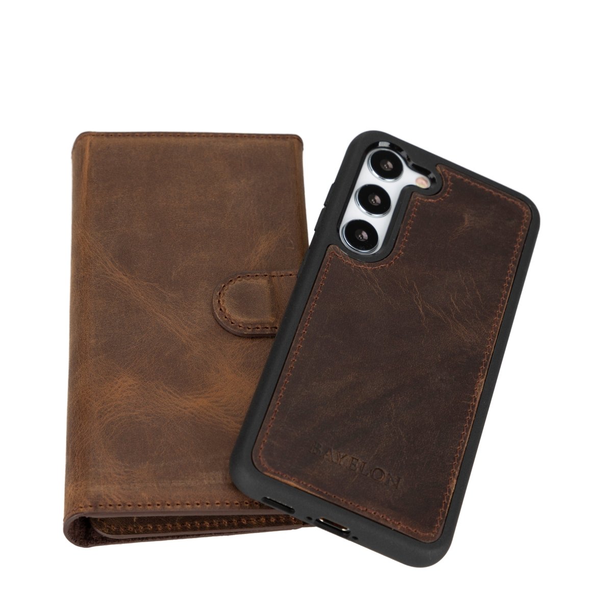 Bayelon Samsung Galaxy S24 Series Trifold Leather Wallet Case