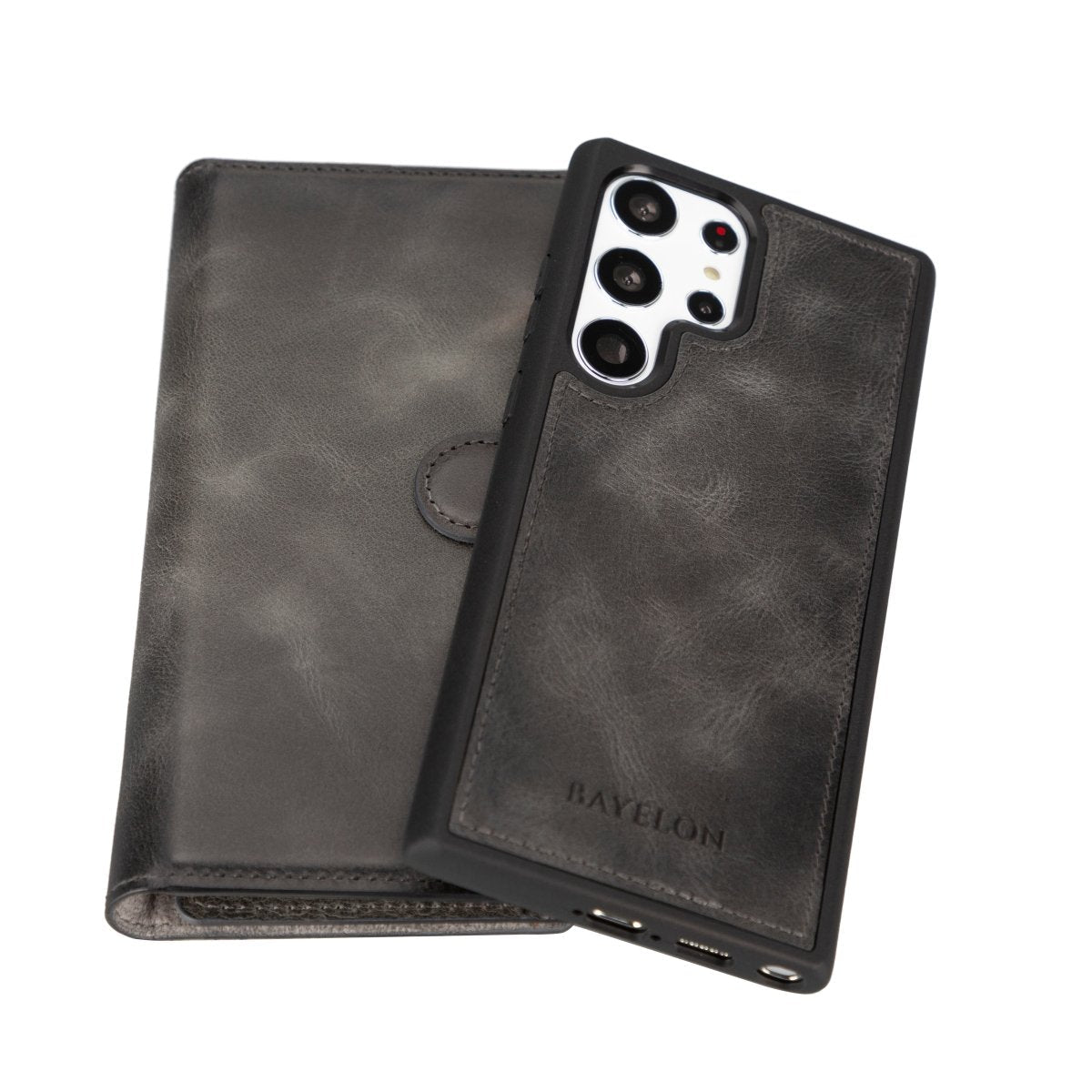 Bayelon Samsung Galaxy S24 Series Trifold Leather Wallet Case