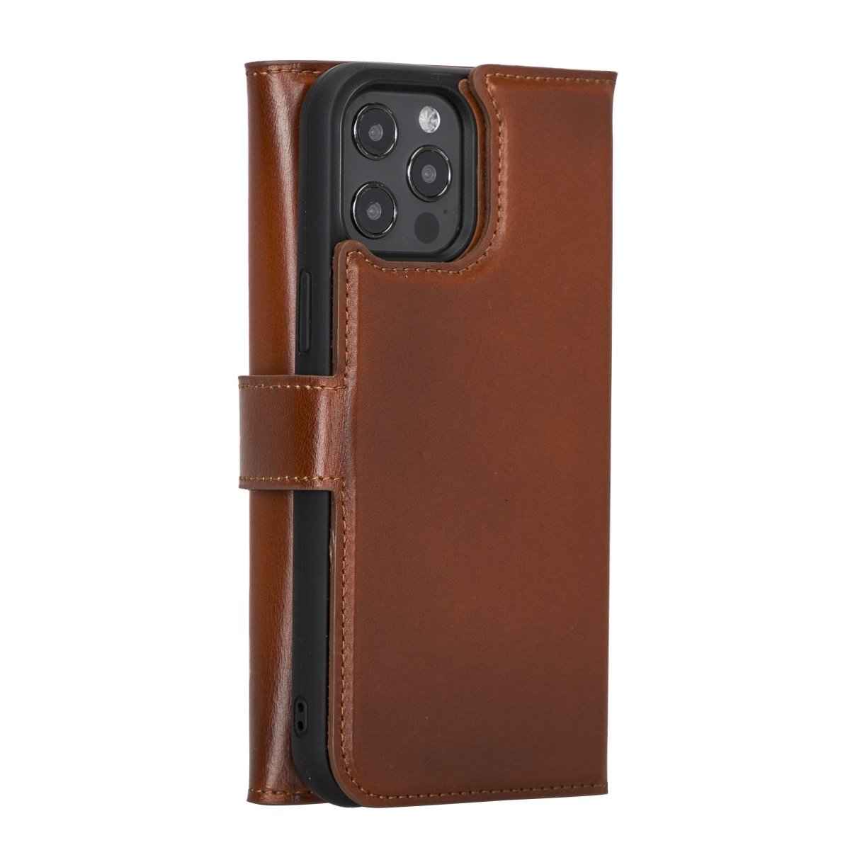 Bayelon iPhone 12 Pro Max Trifold Leather Wallet Case