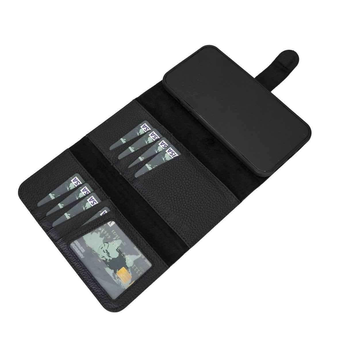 Bayelon iPhone 12 Pro Max Trifold Leather Wallet Case