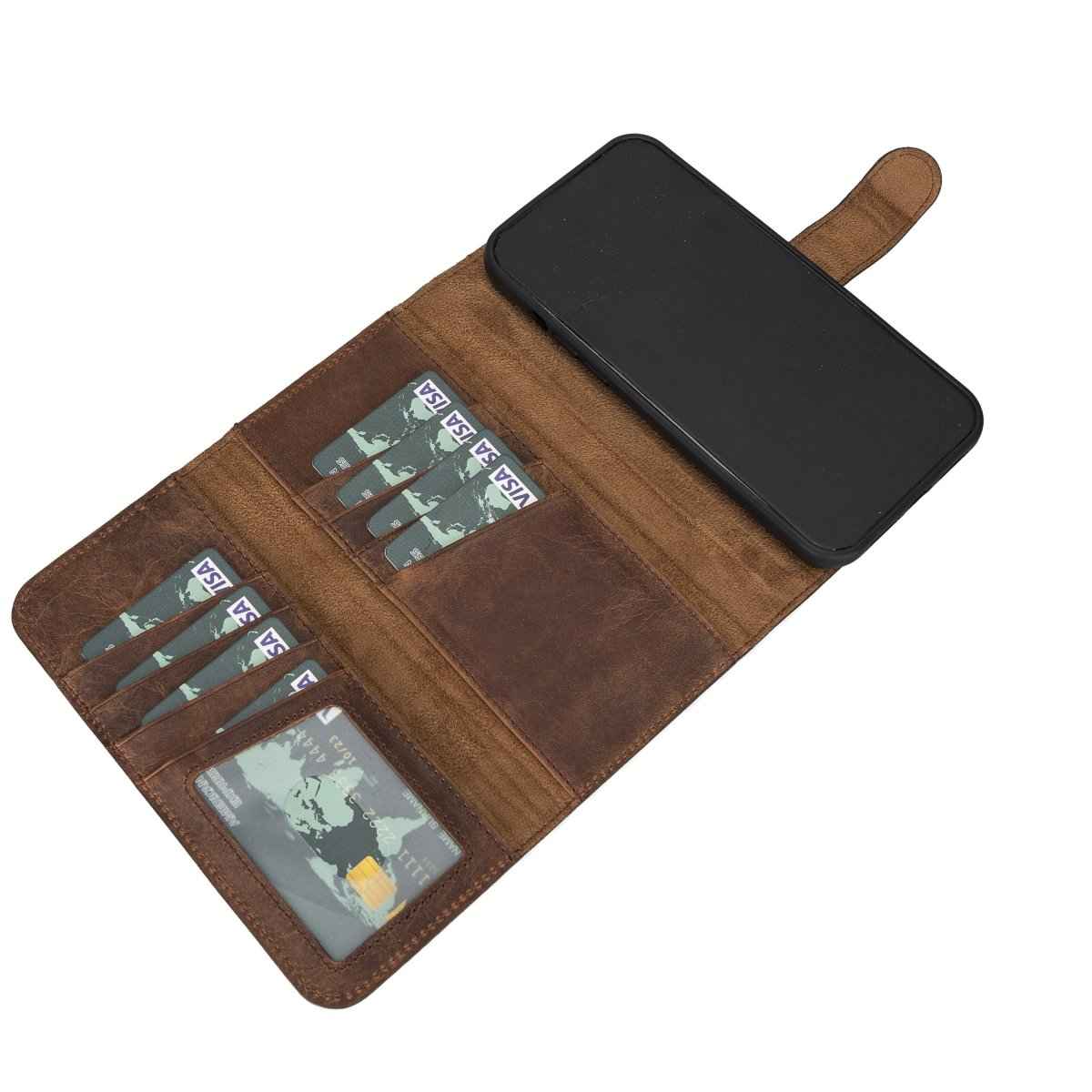 Bayelon iPhone 12 Pro Max Trifold Leather Wallet Case