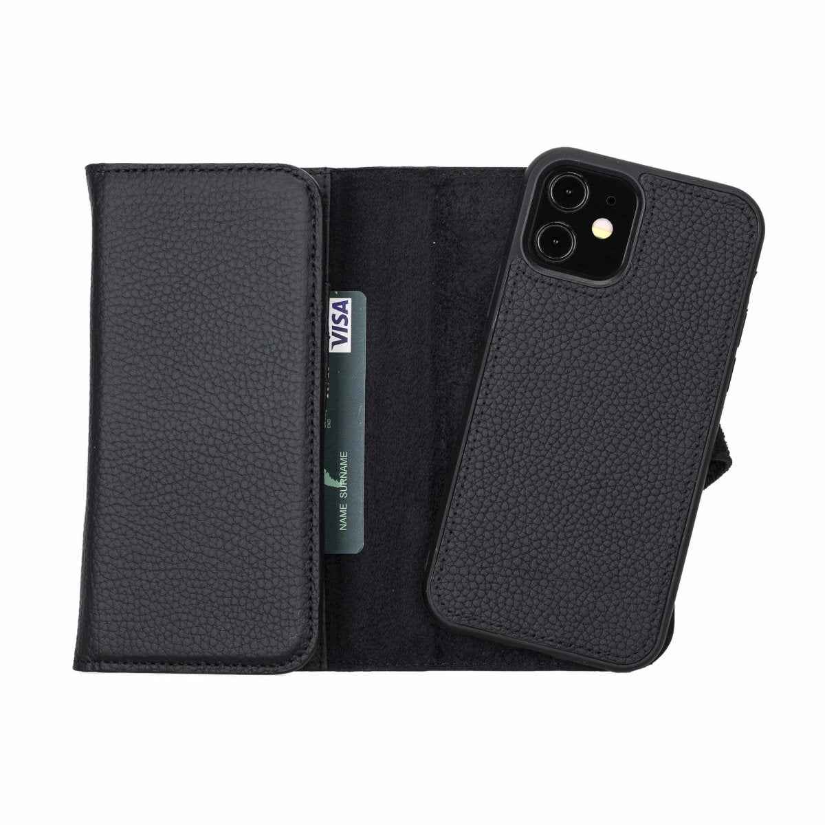 Bayelon iPhone 12 and 12 Pro Trifold Leather Wallet Case