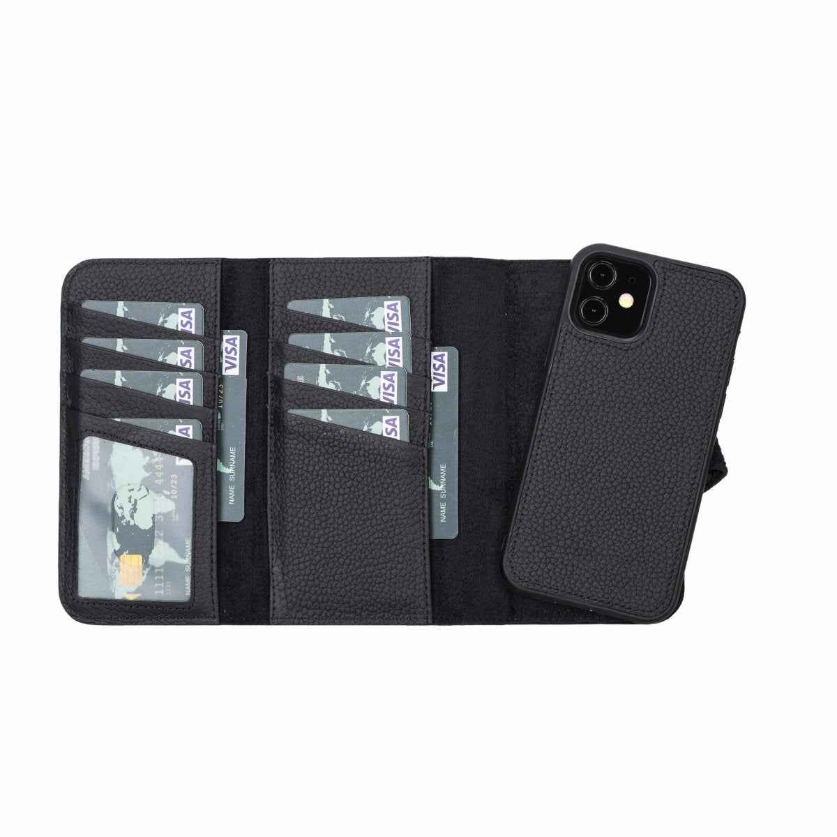 Bayelon iPhone 12 and 12 Pro Trifold Leather Wallet Case