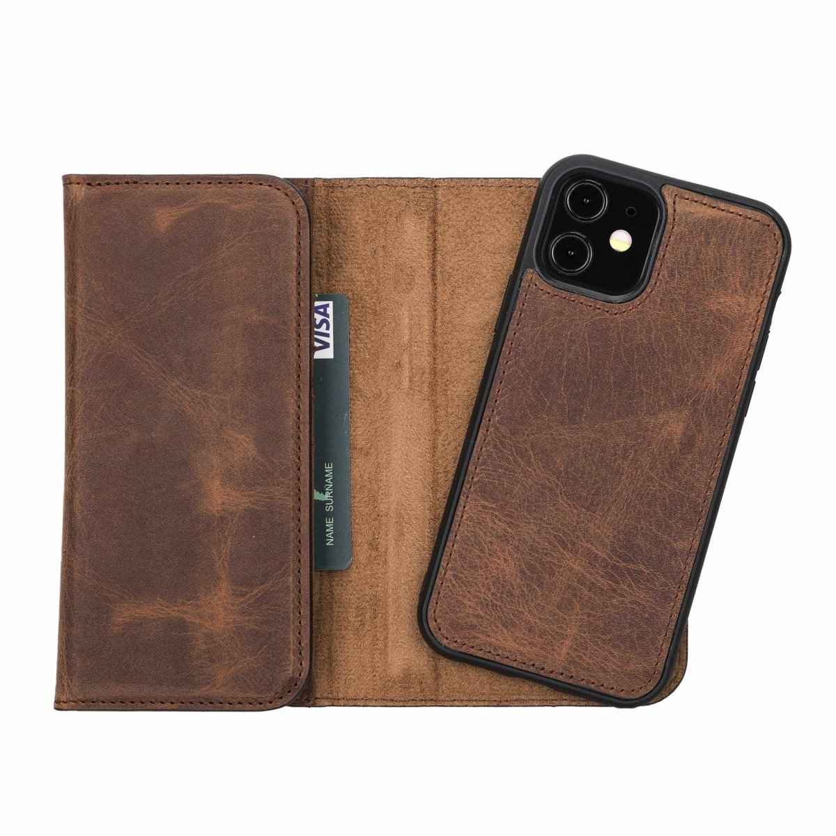 Bayelon iPhone 12 and 12 Pro Trifold Leather Wallet Case