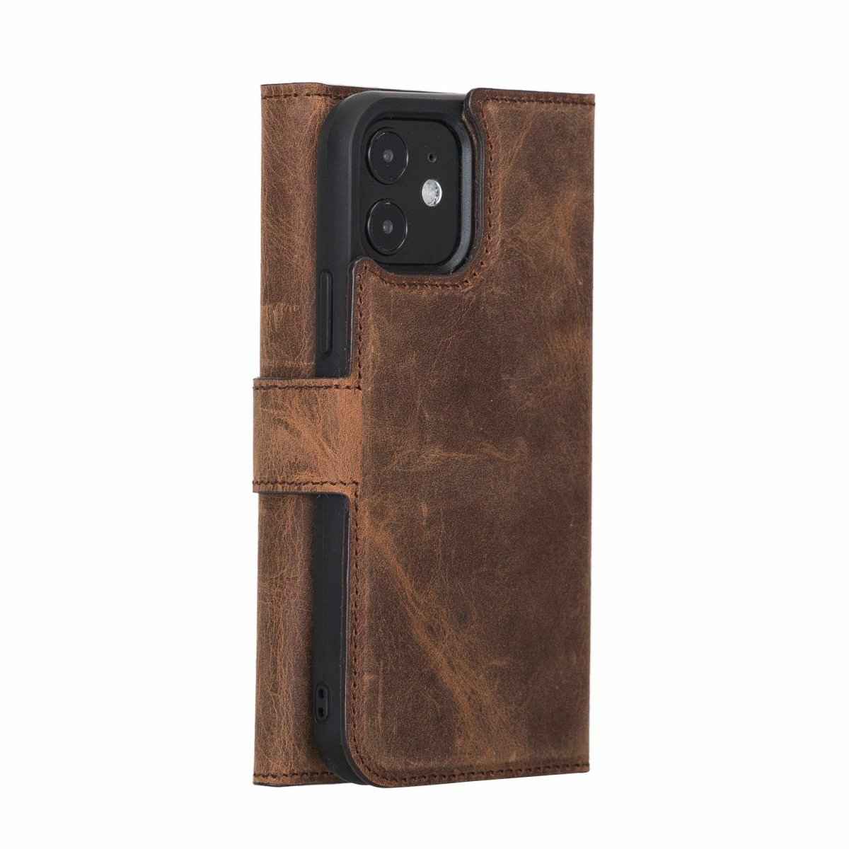 Bayelon iPhone 12 and 12 Pro Trifold Leather Wallet Case