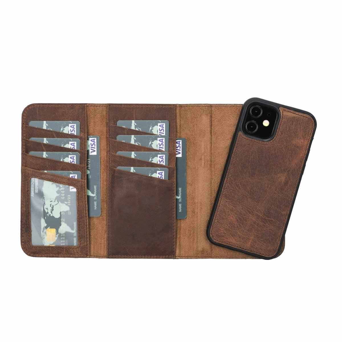 Bayelon iPhone 12 and 12 Pro Trifold Leather Wallet Case
