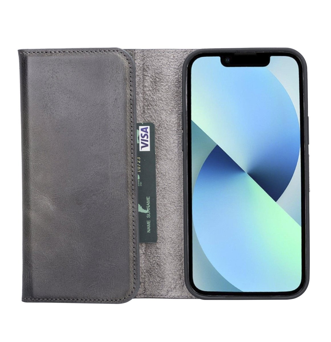 Bayelon iPhone 13 Pro Max Trifold Leather Wallet Case