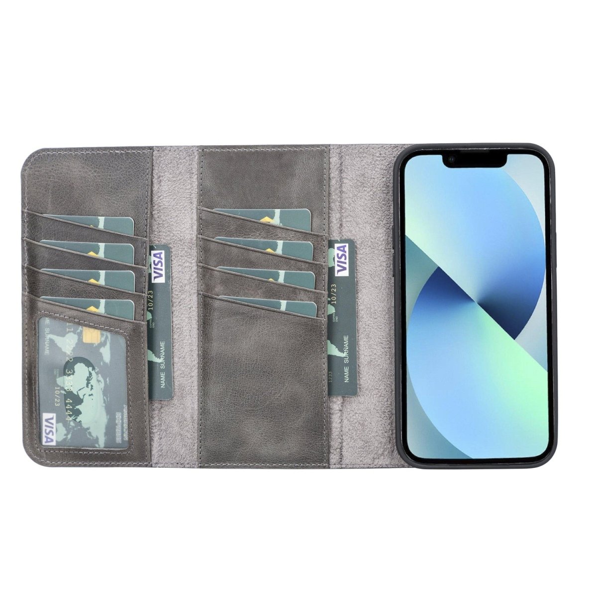 Bayelon iPhone 13 Pro Max Trifold Leather Wallet Case
