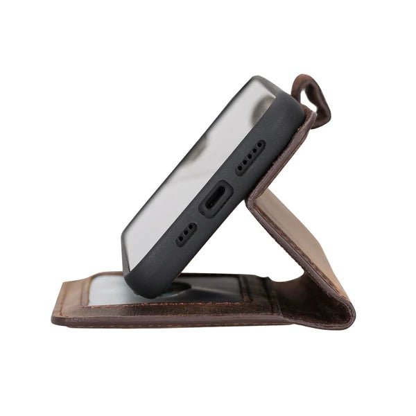 Bayelon iPhone 14 Detachable Leather Wallet Case with Kickstand