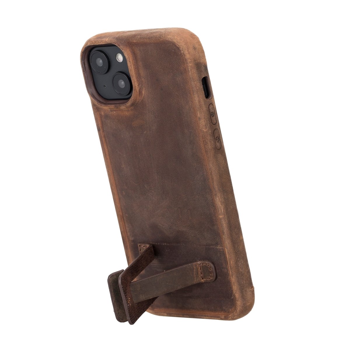 Bayelon iPhone 14 Plus Full Grain Leather Full Cover Case