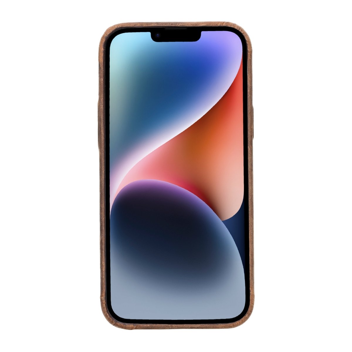 Bayelon iPhone 14 Plus Full Grain Leather Full Cover Case