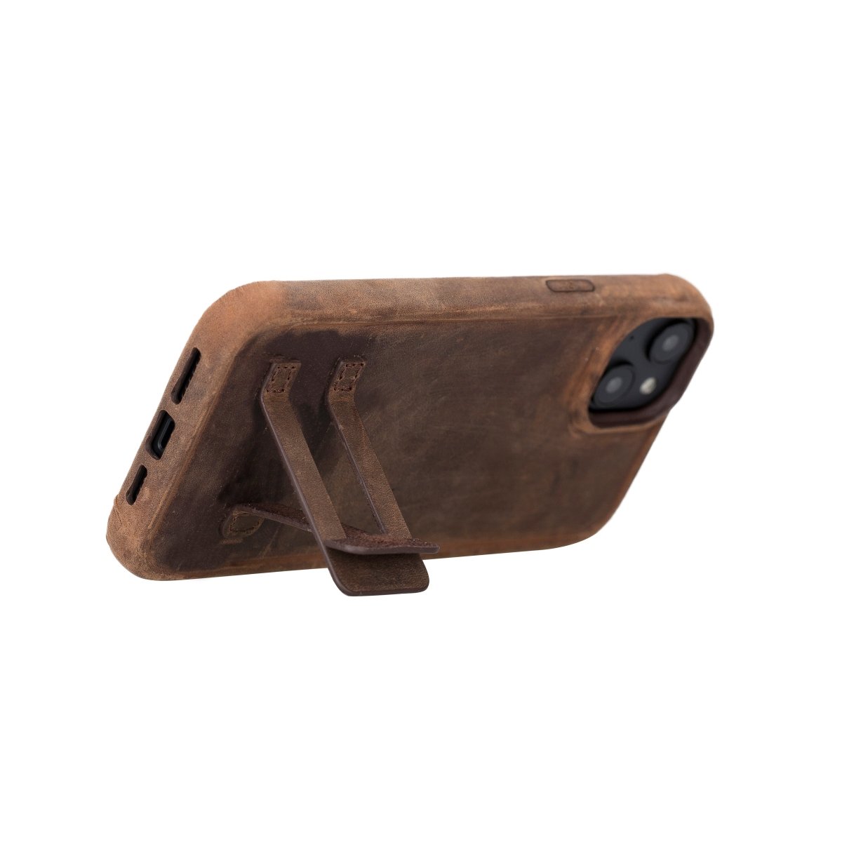 Bayelon iPhone 14 Plus Full Grain Leather Full Cover Case