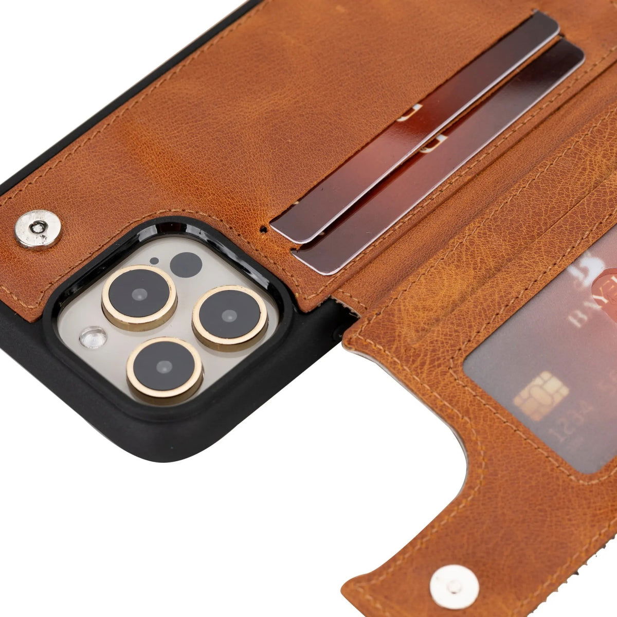 Bayelon iPhone 15 Pro Max Crossbody Case - Leather Case