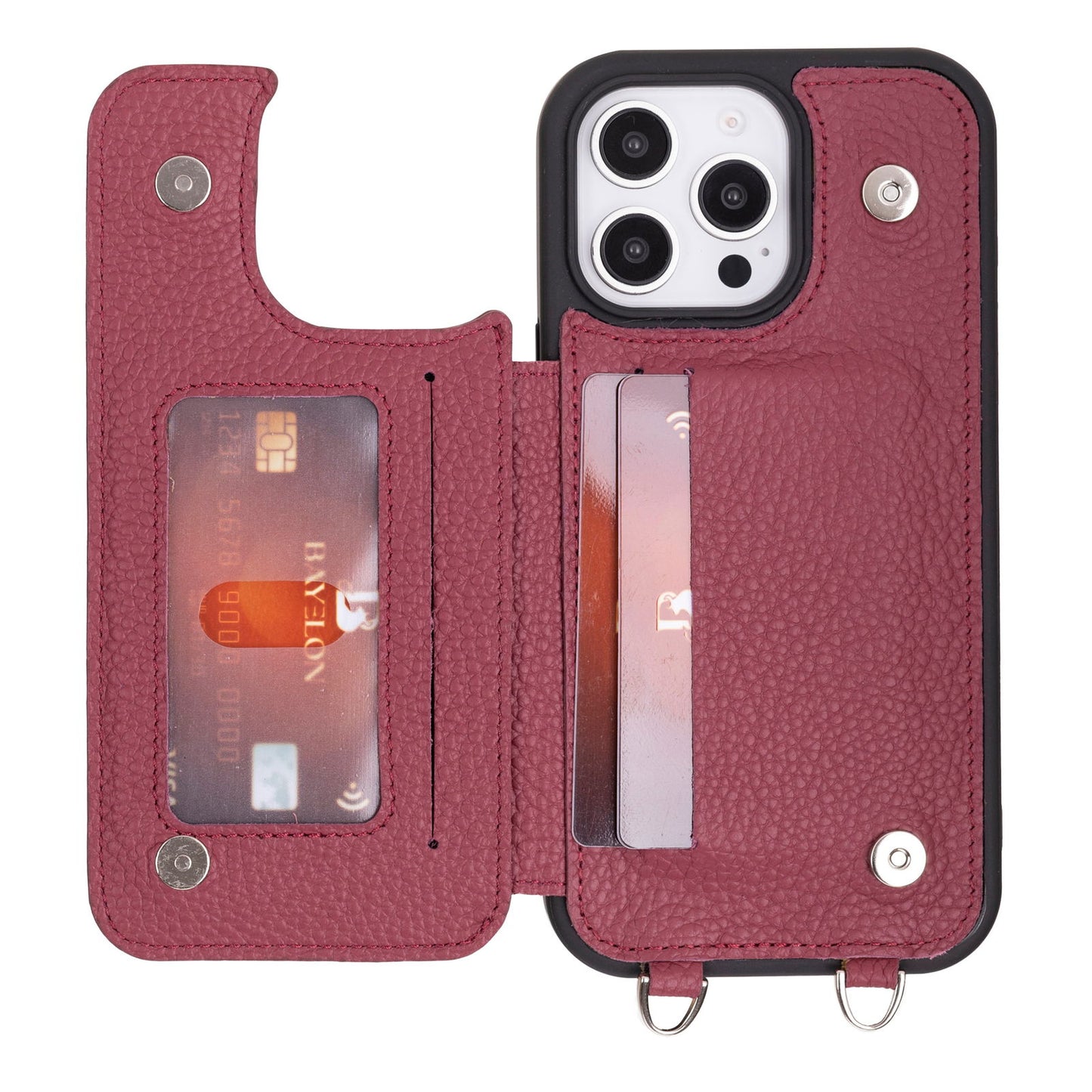 Bayelon iPhone 16 Pro Max Crossbody Leather Case