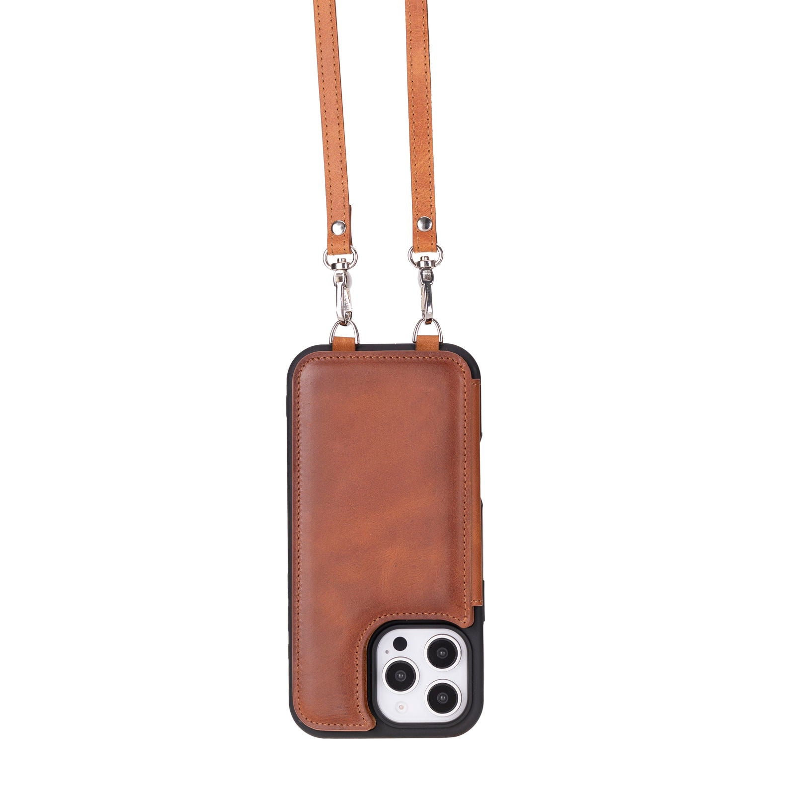Bayelon iPhone 16 Pro Max Crossbody Leather Case