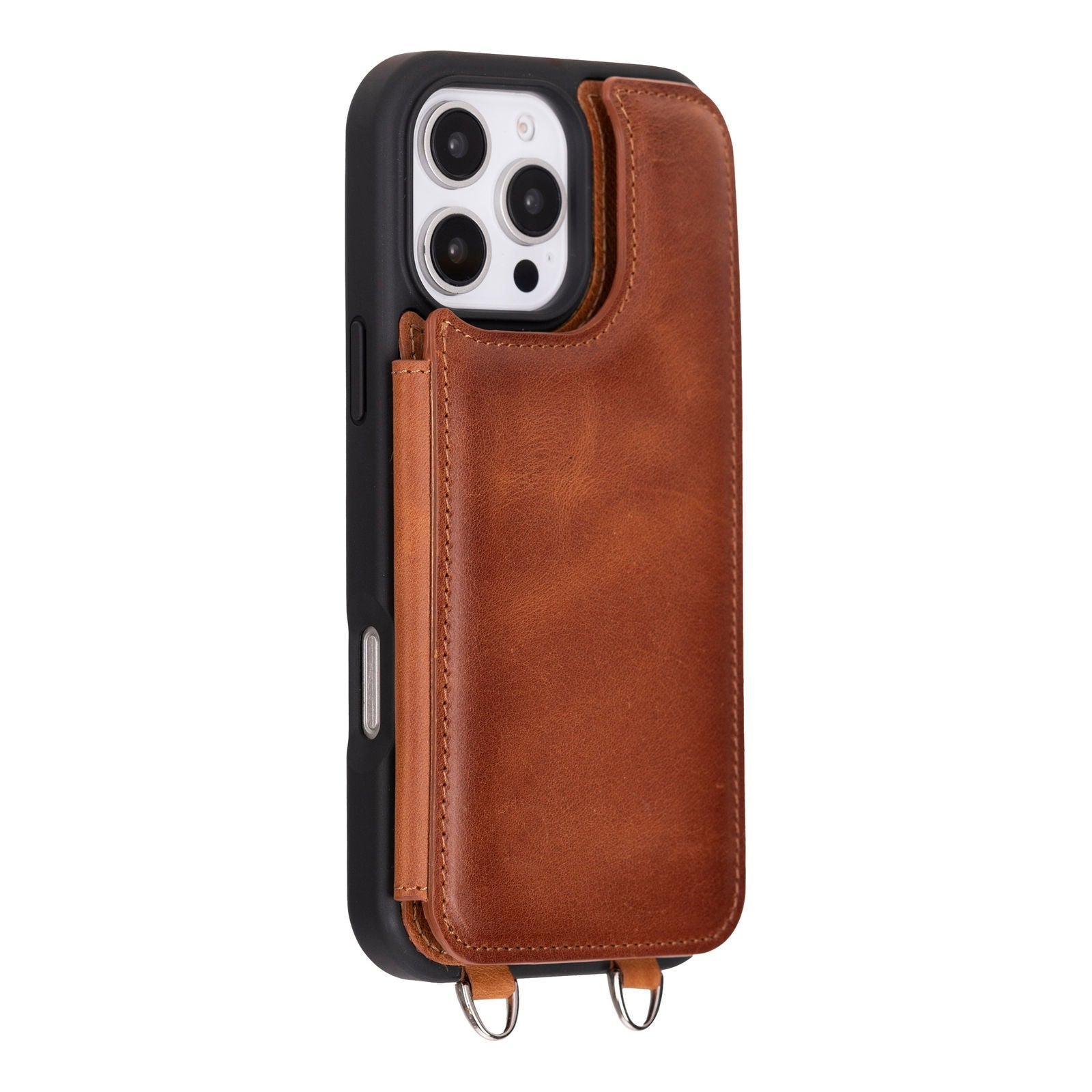 Bayelon iPhone 16 Pro Max Crossbody Leather Case