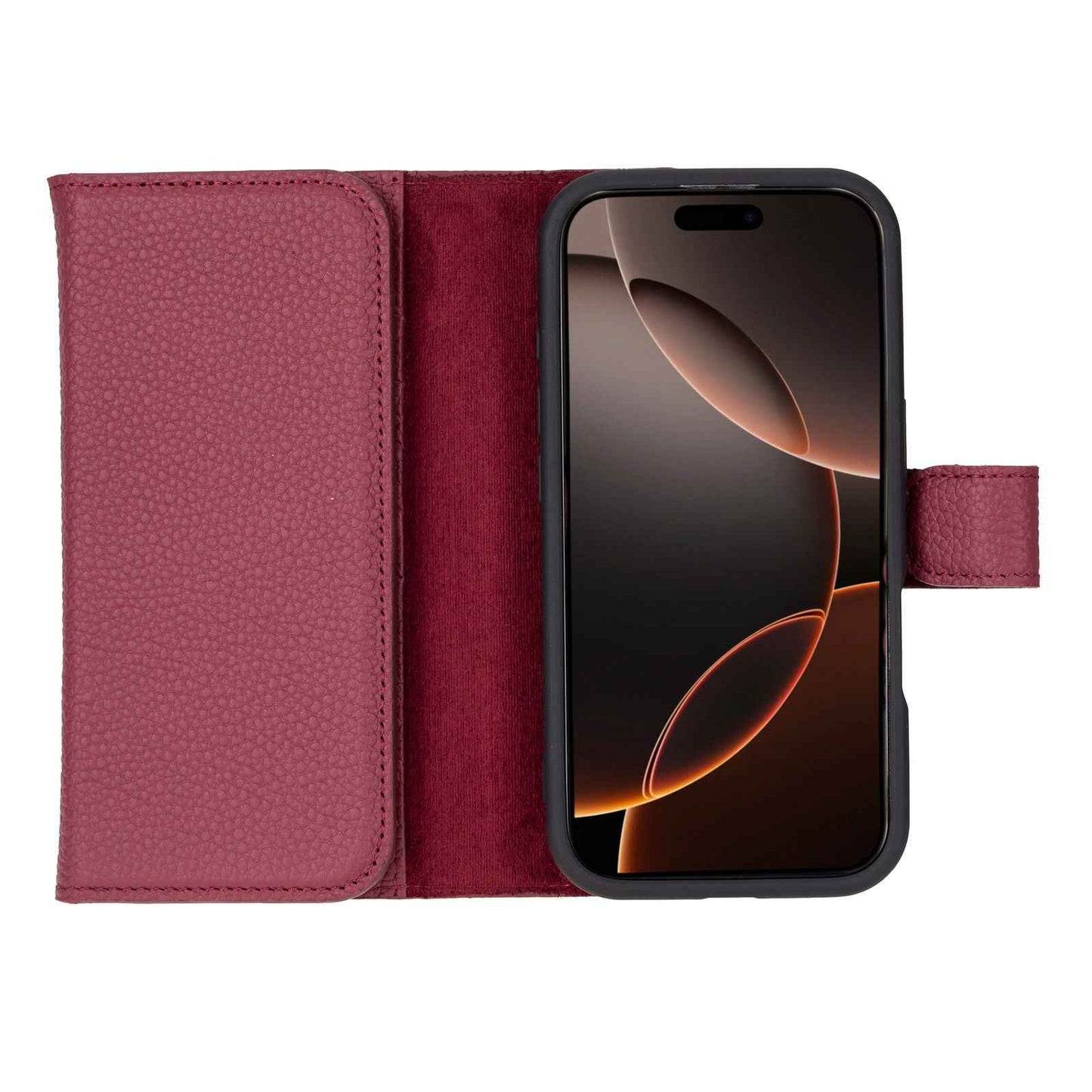Bayelon iPhone 17 Pro Trifold Wallet Case Burgundy