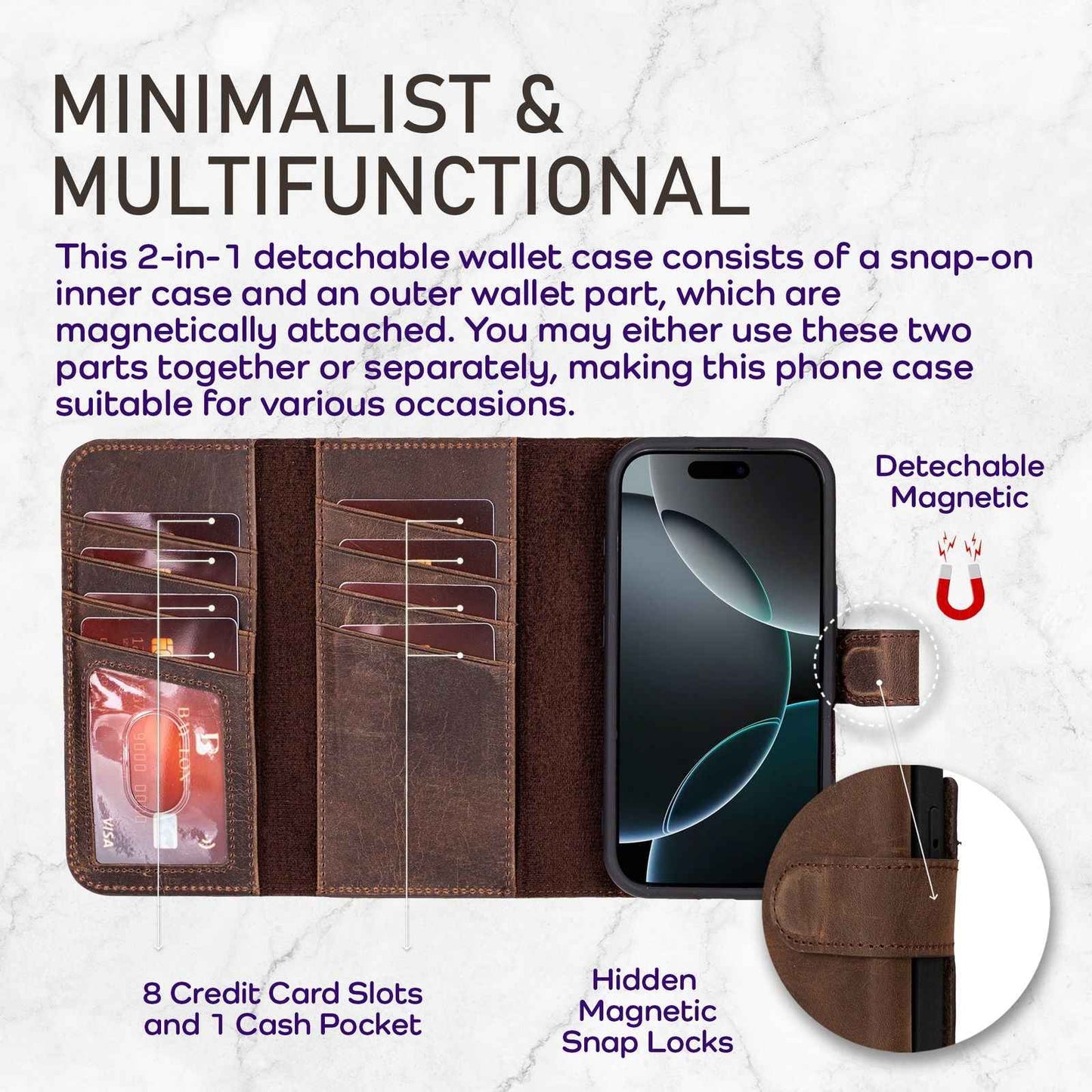Bayelon iPhone 17 Pro Trifold Wallet Case